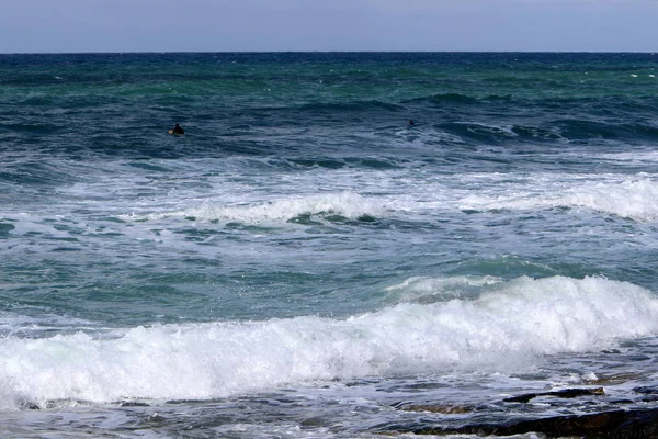 Surfen Paardrijden Golven Het Middellandse Zeegebied Speciale Lichte Boards — Stockfoto