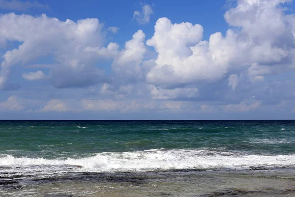 Kust Van Middellandse Zee Het Grondgebied Van Staat Israël — Stockfoto