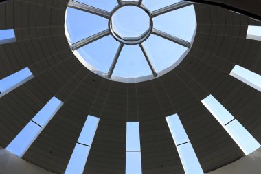 İnşaat ve mimari büyük bir şehir sokaklarında geometrik şekiller 