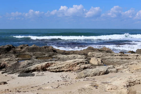 Kusten Medelhavet Norra Delen Staten Israel — Stockfoto