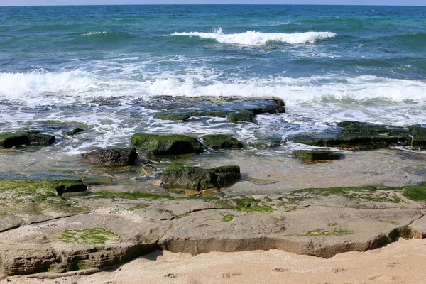 イスラエル共和国の州の北の地中海の海岸 — ストック写真