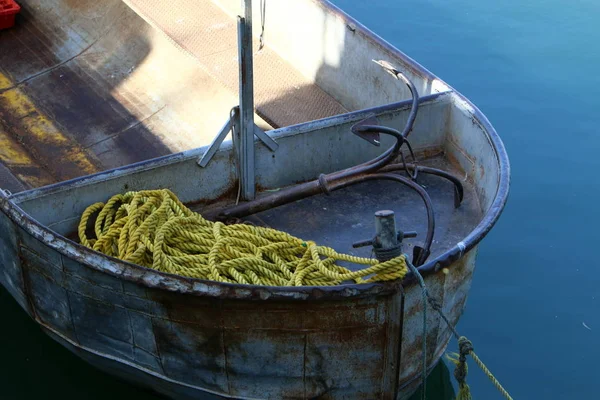 Boat Shores Mediterranean Israel — Stock Photo, Image