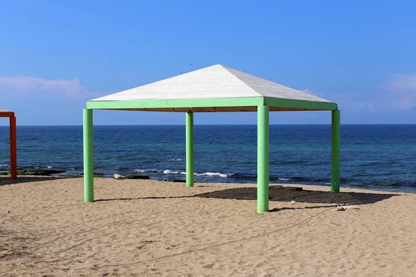 Canopy Sun Shores Mediterranean Northern Israel — Stock Photo, Image