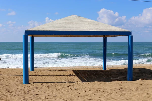 Canopy Sun Shores Mediterranean Northern Israel — Stock Photo, Image