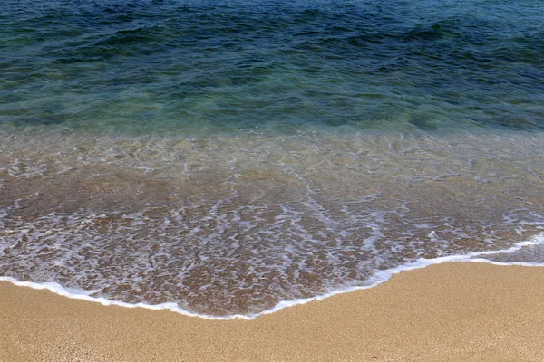 Costa Mar Mediterrâneo Norte Estado Israel — Fotografia de Stock