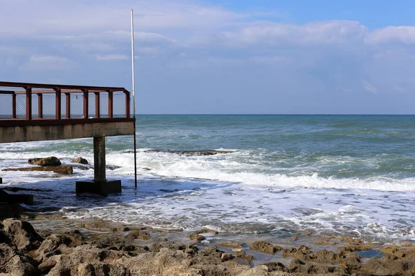 Côte Mer Méditerranée Nord État Israël — Photo