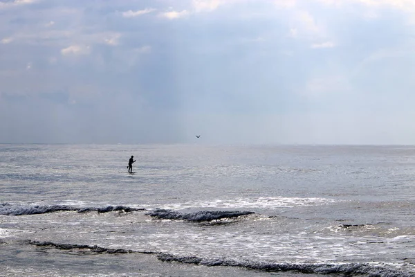 Kust Van Middellandse Zee Het Noorden Van Staat Israël — Stockfoto