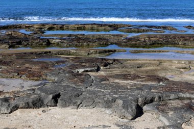 Israil eyaletinin kuzeyinde Akdeniz kıyısı 
