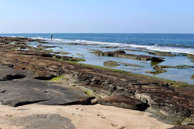 Israil eyaletinin kuzeyinde Akdeniz kıyısı 