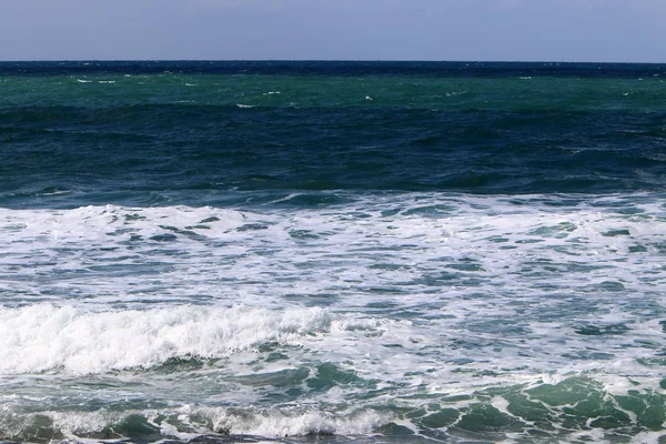 Costa Mediterránea Norte Del Estado Israel — Foto de Stock