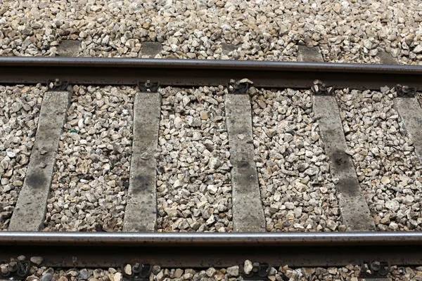 Ferrocarril Israel Una Carretera Con Una Vía Férrea — Foto de Stock