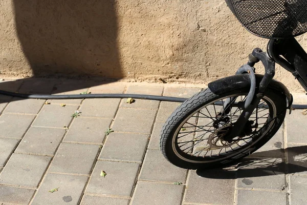 Cykel Hjul Fordon Som Mänsklig Muskel Kraft Rörelse Genom Pedaler — Stockfoto