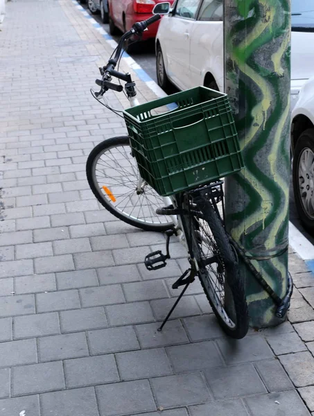 Fahrrad Fahrbares Fahrzeug Das Durch Menschliche Muskelkraft Durch Fußpedale Bewegung — Stockfoto