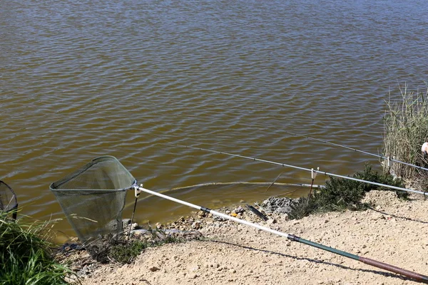 Côte Lac Artificiel Avec Eau Douce Dans Nord Israël — Photo