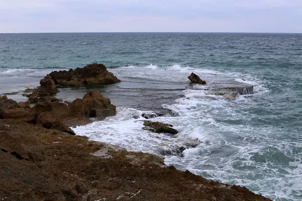 Kusten Medelhavet Norra Delen Staten Israel — Stockfoto