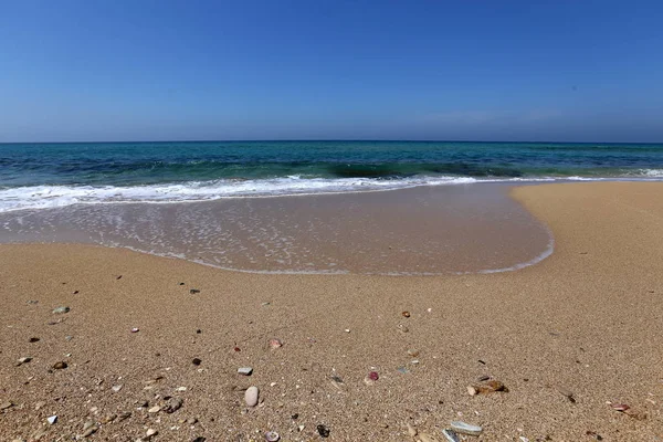 Узбережжя Середземного Моря Північній Частині Держави Ізраїль — стокове фото