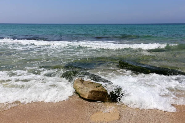 Узбережжя Середземного Моря Північній Частині Держави Ізраїль — стокове фото