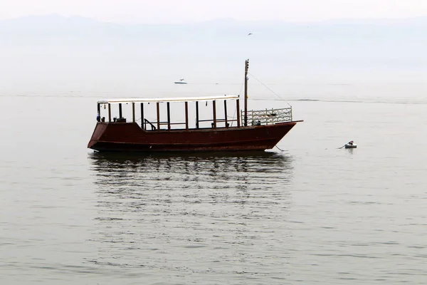 Nível Água Lago Kinneret Abaixo Normal — Fotografia de Stock