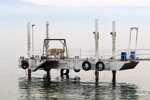 Nivel Del Agua Lago Kinneret Por Debajo Normal — Foto de Stock