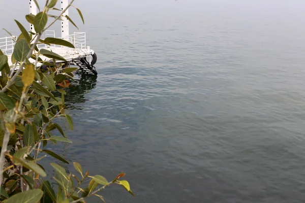 Nivel Del Agua Lago Kinneret Por Debajo Normal — Foto de Stock