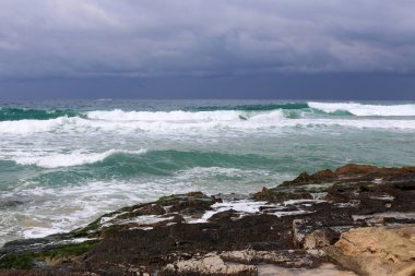 Akdeniz'de İsrail devletinin kuzey kıyısında 