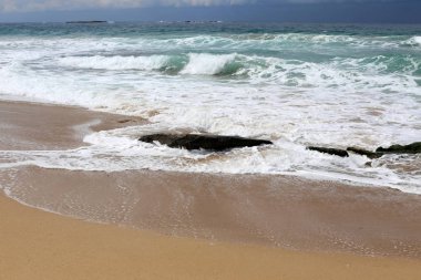 Akdeniz'de İsrail devletinin kuzey kıyısında 
