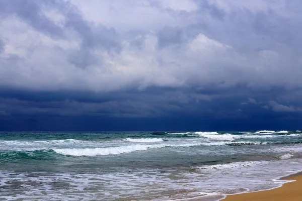 Costa Del Mar Mediterráneo Norte Del Estado Israel — Foto de Stock