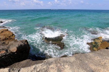 Akdeniz'de İsrail devletinin kuzey kıyısında 