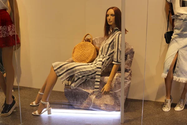 人体模型在商店的橱窗里 — 图库照片