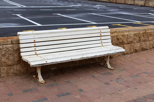 Banc Repos Dans Parc Ville — Photo