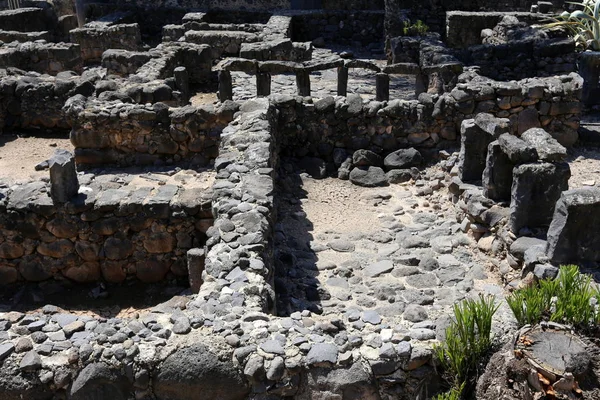 Capernaum Starověké Město Ležící Pobřeží Jezera Kinneret Izraeli — Stock fotografie