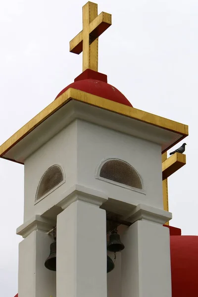 Eglise Des Apôtres Dans Parc National Capharnaüm Sur Les Rives — Photo