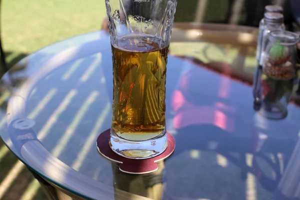 Glass Table Soft Drink — Stock Photo, Image