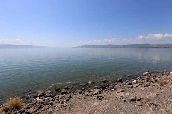 Kinneret Kuzeydoğu Israil Bir Tatlı Gölünün — Stok fotoğraf