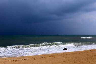 Akdeniz'de İsrail devletinin kuzey kıyısında 