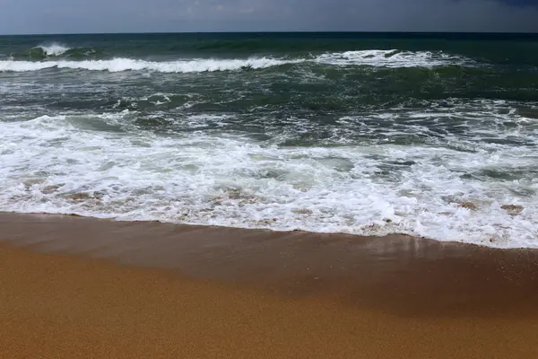 Costa Del Mar Mediterráneo Norte Del Estado Israel — Foto de Stock