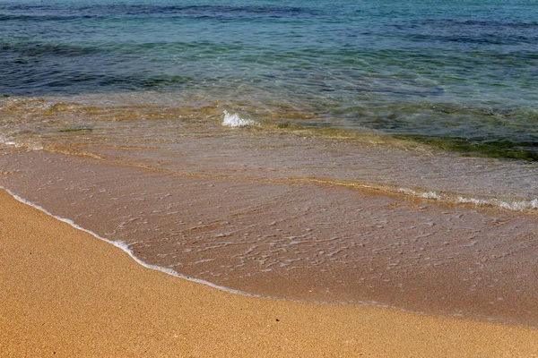 Costa Mar Mediterrâneo Norte Estado Israel — Fotografia de Stock