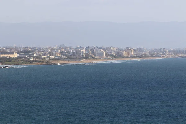 Coast Mediterranean Sea North State Israel — Stock Photo, Image