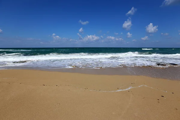 Costa Mar Mediterrâneo Norte Estado Israel — Fotografia de Stock