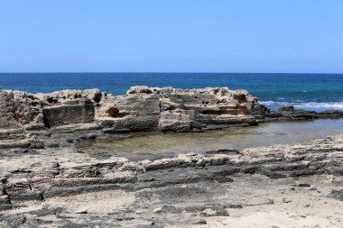 Akdeniz'de İsrail devletinin kuzey kıyısında  