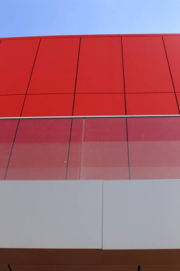 İnşaat ve mimari büyük bir şehir sokaklarında geometrik şekiller 