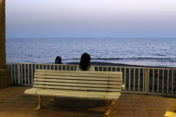 Lugar Para Descansar Las Orillas Del Mediterráneo Norte Israel — Foto de Stock