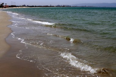 Israil eyaletinin kuzeyinde Akdeniz kıyısı 