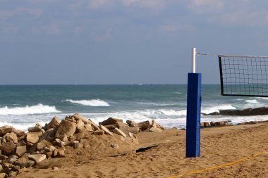 Israil eyaletinin kuzeyinde Akdeniz kıyısı 