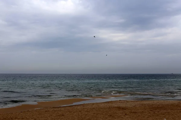 Israil Eyaletinin Kuzeyinde Akdeniz Kıyısı — Stok fotoğraf