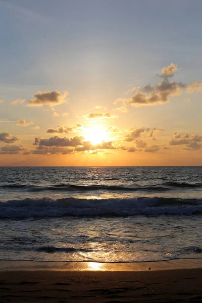 在以色列国北部地中海海上日落 — 图库照片