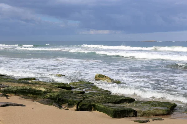 Costa Del Mar Mediterráneo Norte Del Estado Israel — Foto de Stock