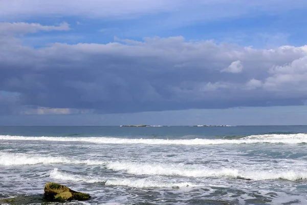 Costa Del Mar Mediterráneo Norte Del Estado Israel — Foto de Stock