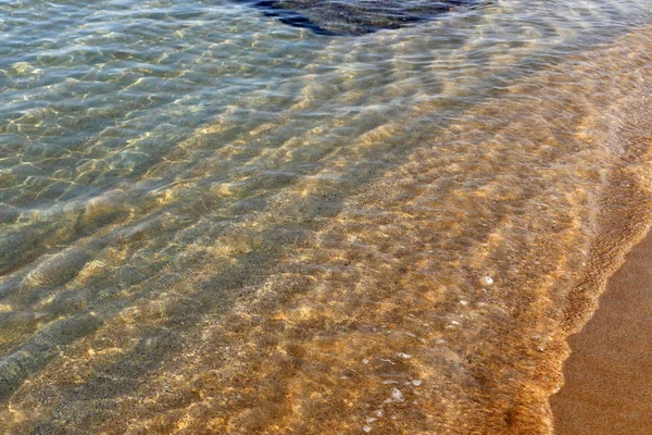 Kleur Van Zeewater Middellandse Zee Ondiep Water Voor Kust Noord — Stockfoto