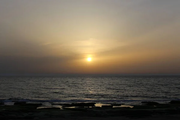 Sunset Mediterranean Sea North State Israel — Stock Photo, Image